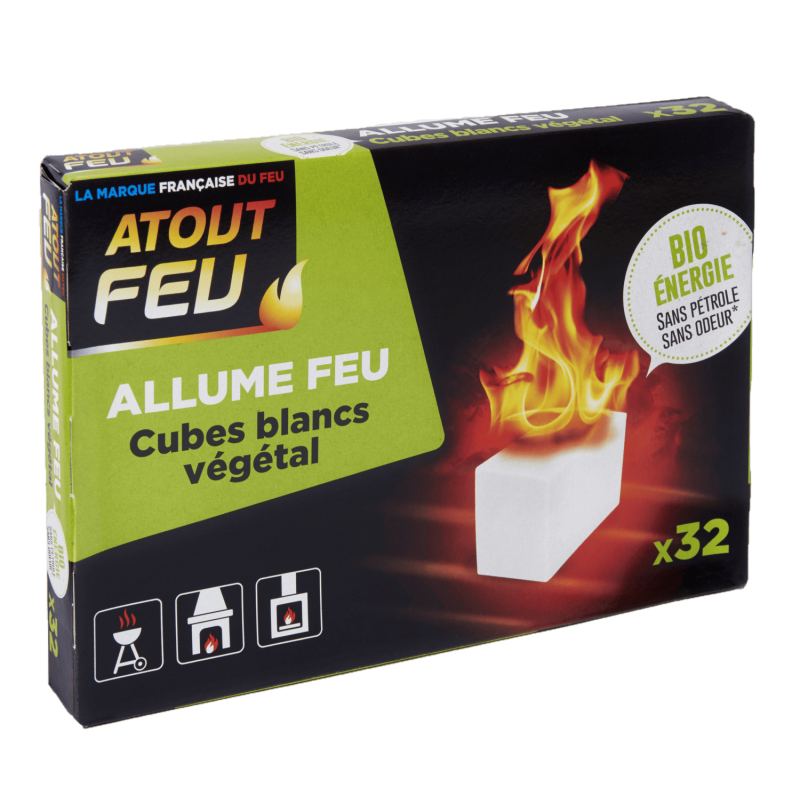 Allume feu cubes blancs origine végétale - Atout Feu Allume feu cubes blancs origine végétale - Atout Feu