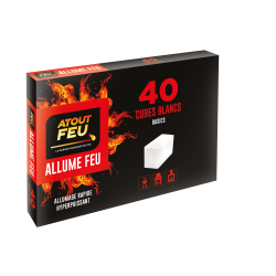 Cubes blancs allume-feu pour cheminée et barbecue - Atout Feu