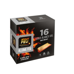 16 cubes blancs XXL allume-feu - Atout Feu