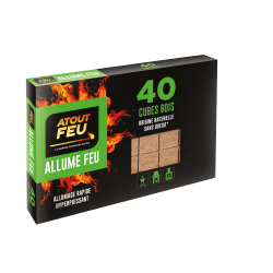Allume feu cubes bois origine naturelle - Atout Feu