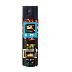 Nettoyant aérosol mousse pour votre vitre insert - Atout Feu