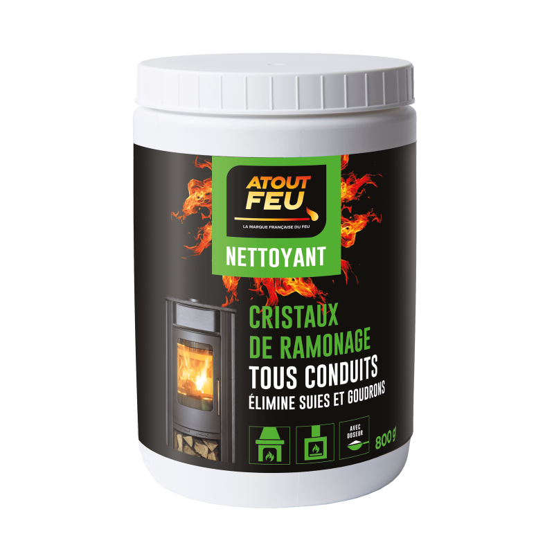 Nettoyant cristaux de ramonage pour conduits - Atout Feu