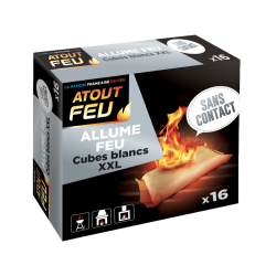 16 cubes blancs XXL allume-feu - Atout Feu