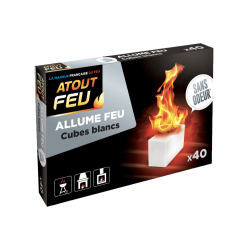 Cubes blanc sans odeur allume-feux - Atout Feu