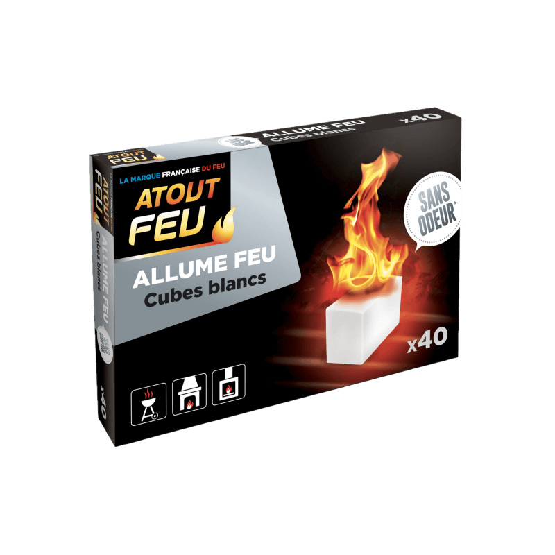 Cubes blanc sans odeur allume-feux - Atout Feu